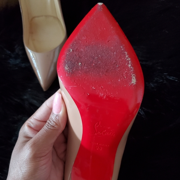 Christian Louboutin Nude Stilettos Pigalle Follies - Picture 4 of 5